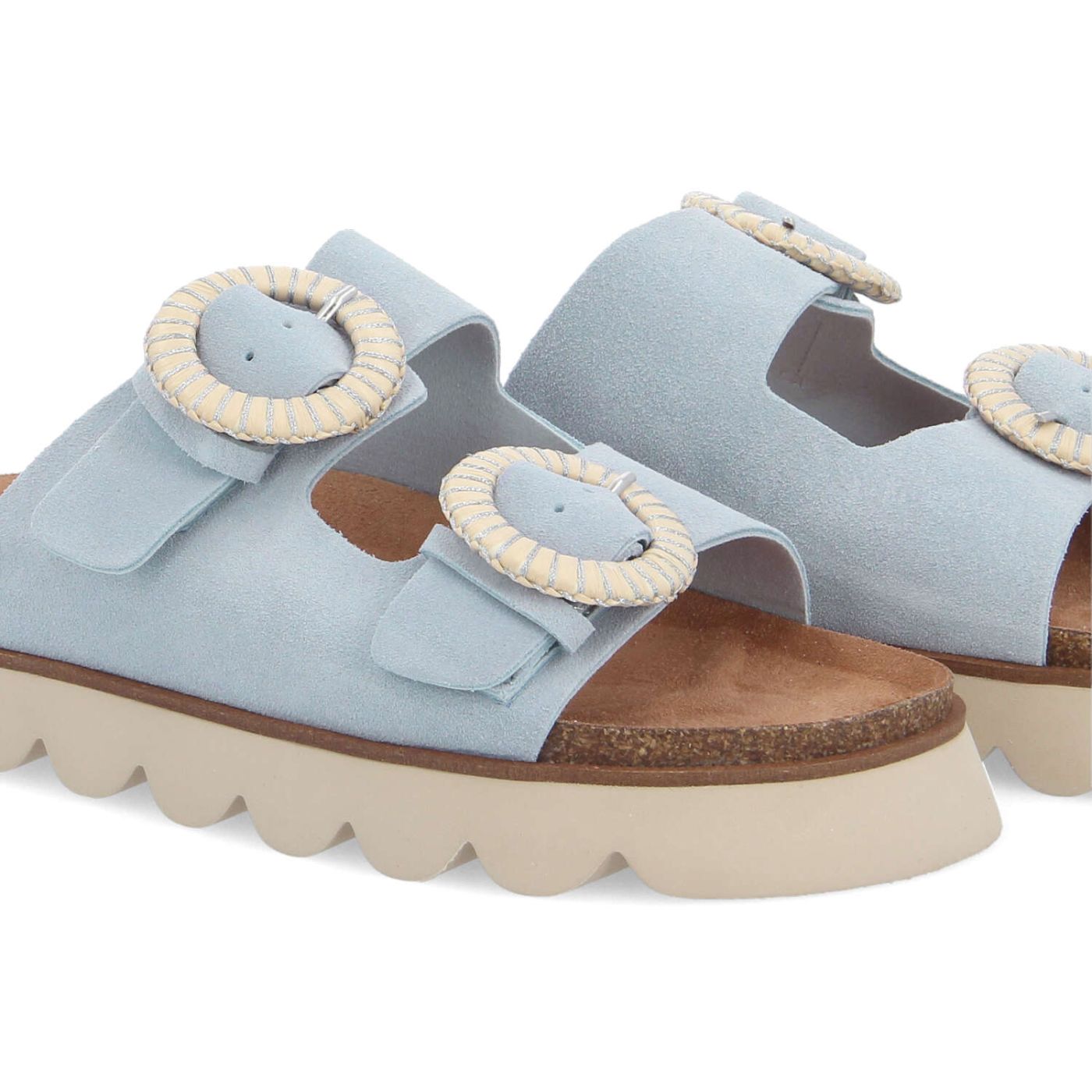 SANDY SLAP W - SUEDE - BLU